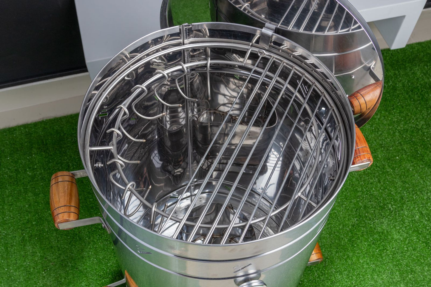 BARRIL ASADOR GRANDE EN ACERO INOX