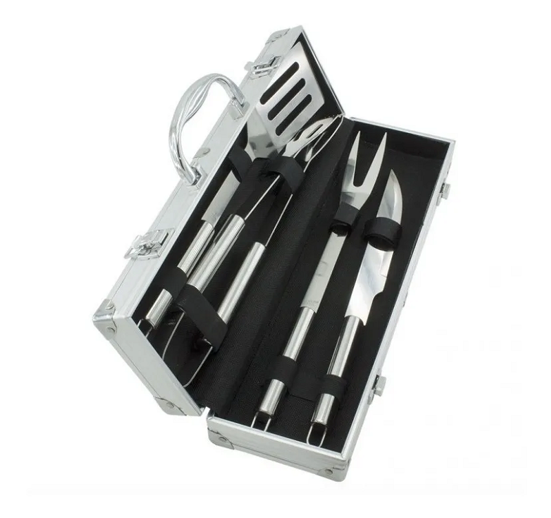 SET DE 4 UTENSILIOS PARA ASADO
