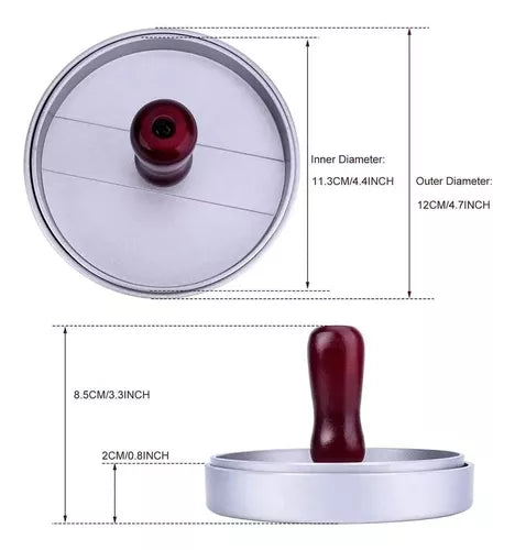MOLDE MANUAL PARA HAMBURGUESAS
