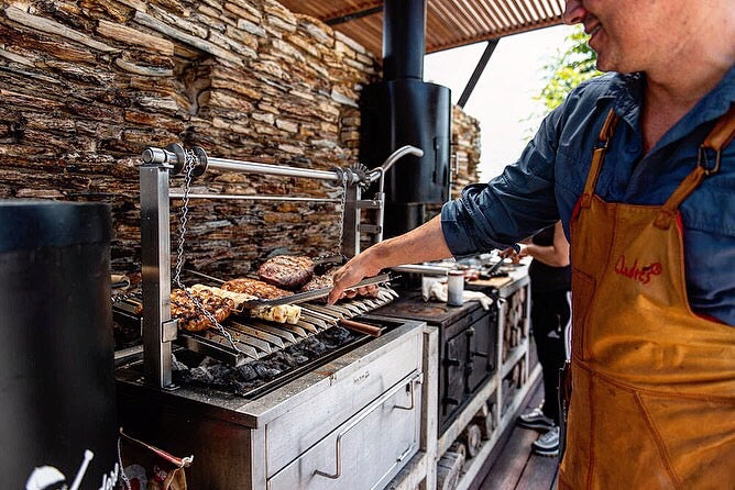 ASADOR PARRILLERO CON CAJA CHINA DE EMPOTRAR (acero inoxidable)