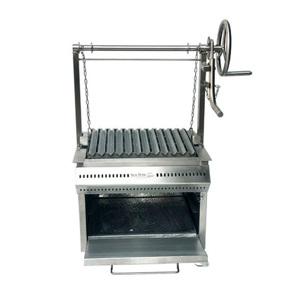 ASADOR PARRILLERO CON CAJA CHINA DE EMPOTRAR (acero inoxidable)
