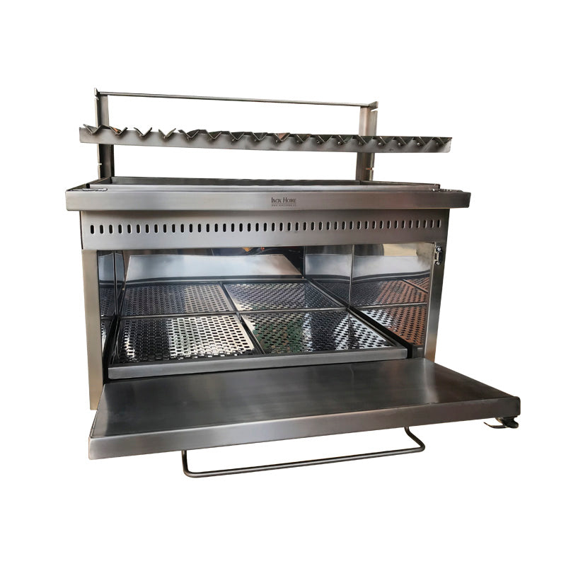 ASADOR PARRILLERO CON CAJA CHINA DE EMPOTRAR (acero inoxidable)