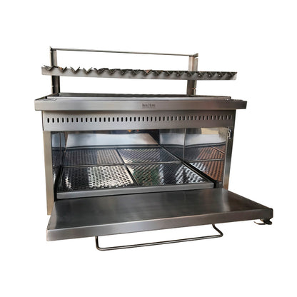 ASADOR PARRILLERO CON CAJA CHINA DE EMPOTRAR (acero inoxidable)