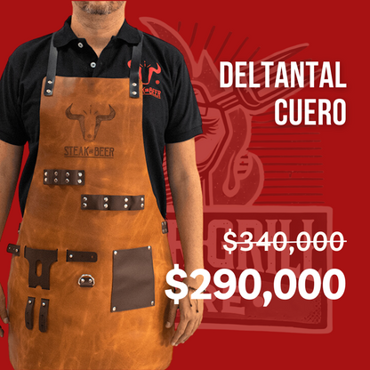 LIGHT BROWN LEATHER APRON