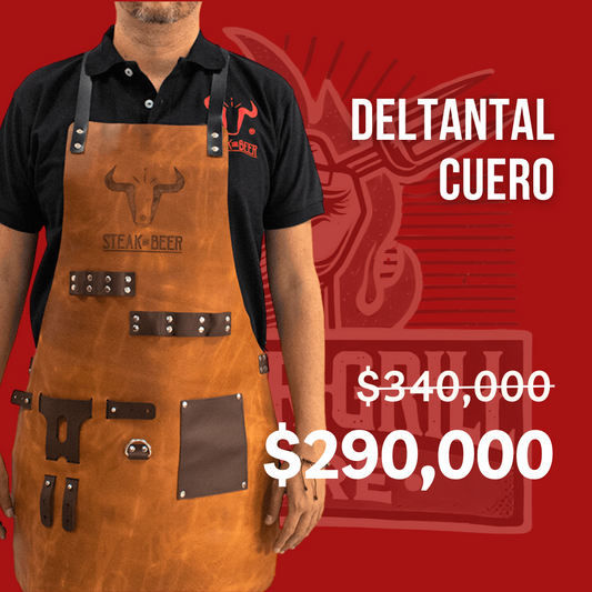 LIGHT BROWN LEATHER APRON
