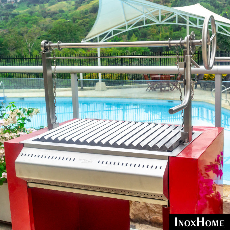 ASADOR INOXIDABLE A CARBON EMPOTRAR
